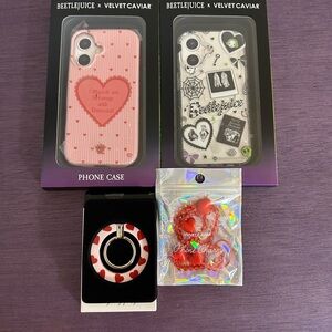 Beetlejuice x Velvet Caviar Phone Cases - Pink and White